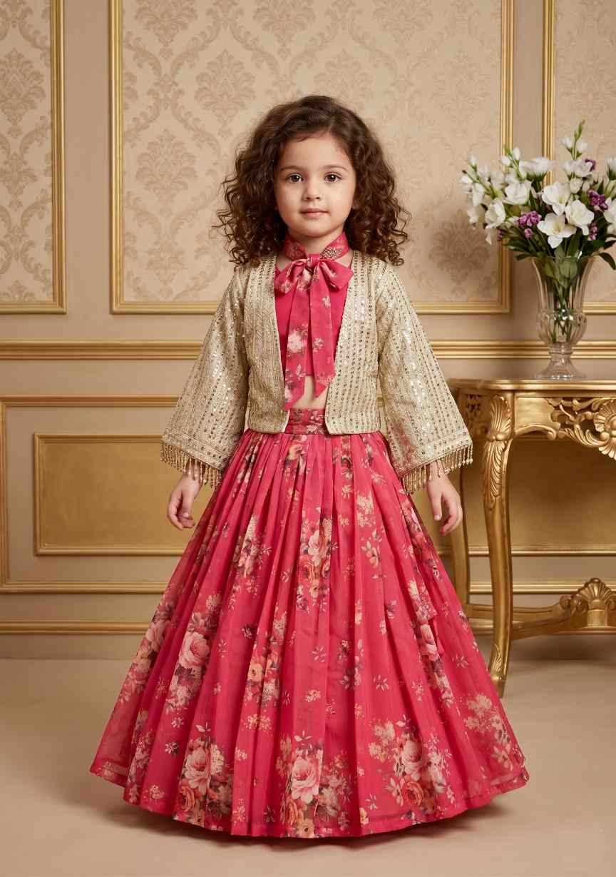 YNF Wholesale Chinon Silk Kids Lehenga  | Surat Manufacturer