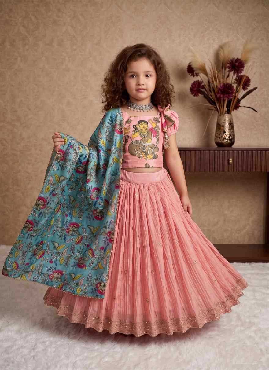 YNF Wholesale Chinon Silk Kids Lehenga  | Surat Manufacturer