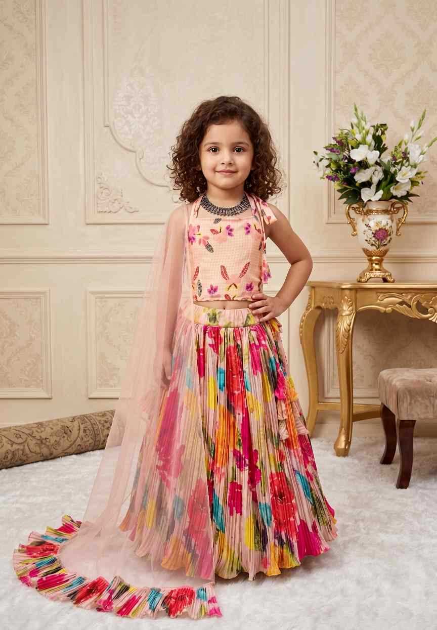 YNF Wholesale Chinon Silk Kids Lehenga  | Surat Manufacturer