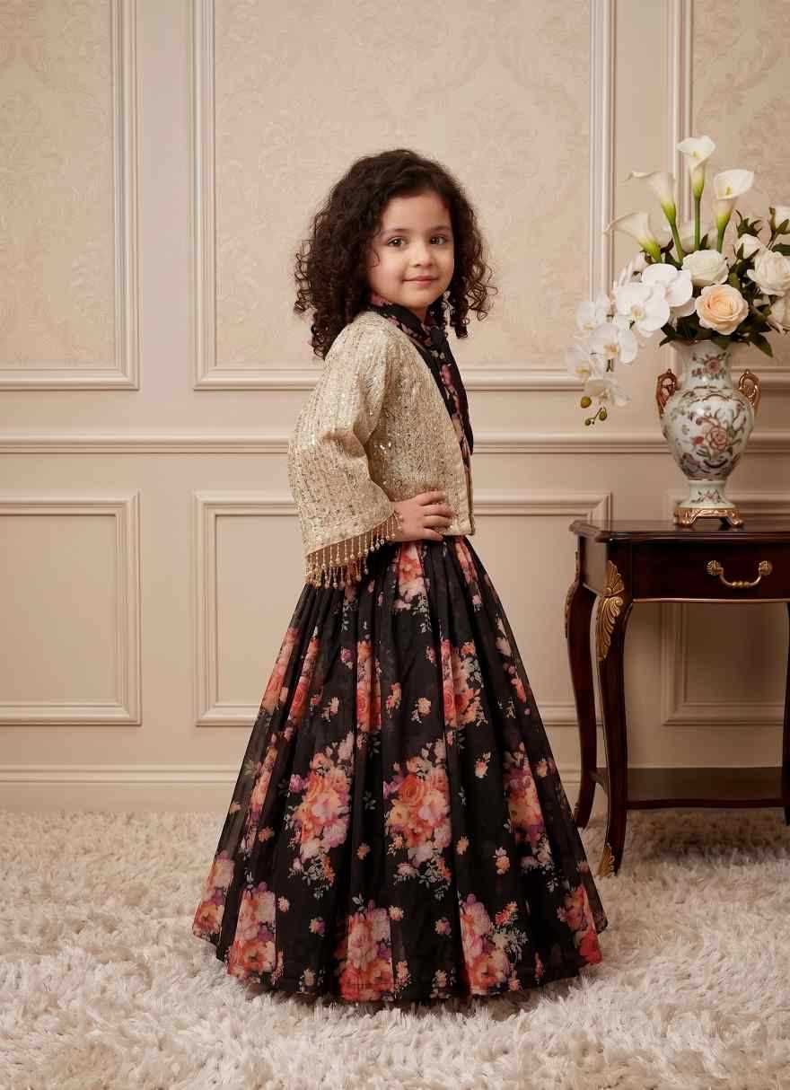 YNF Wholesale Chinon Silk Kids Lehenga  | Surat Manufacturer
