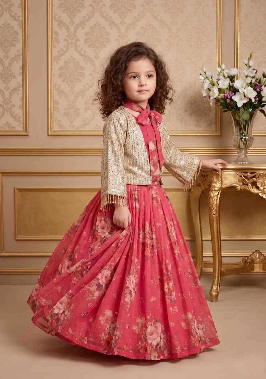 YNF Wholesale Chinon Silk Kids Lehenga  | Surat Manufacturer
