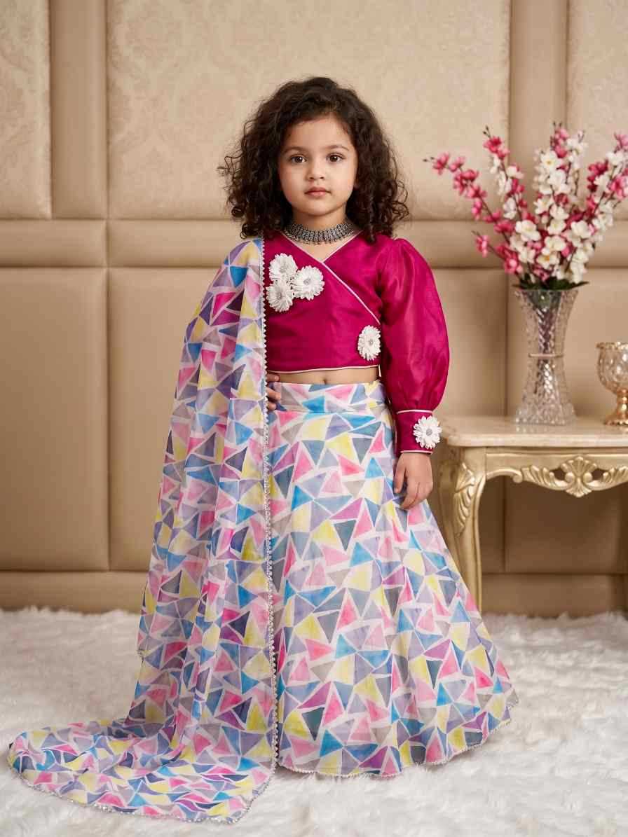 YNF Wholesale Chinon Silk Kids Lehenga  | Surat Manufacturer