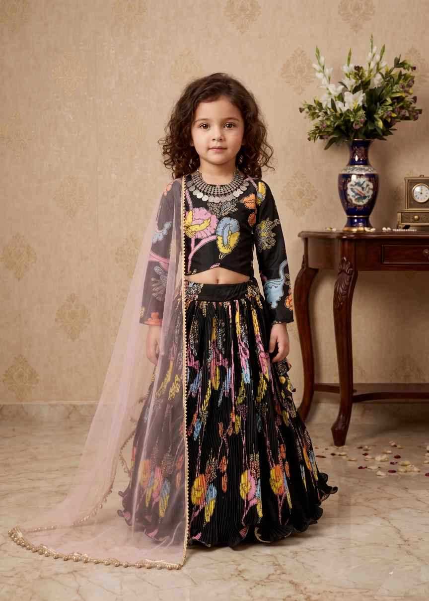 YNF Wholesale Chinon Silk Kids Lehenga  | Surat Manufacturer
