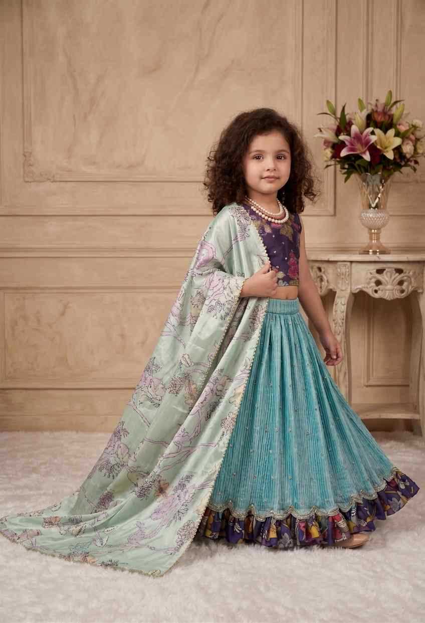 YNF Wholesale Chinon Silk Kids Lehenga  | Surat Manufacturer