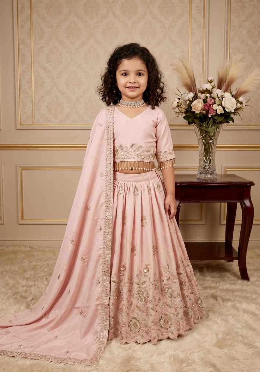 YNF Wholesale Chinon Silk Kids Lehenga  | Surat Manufacturer