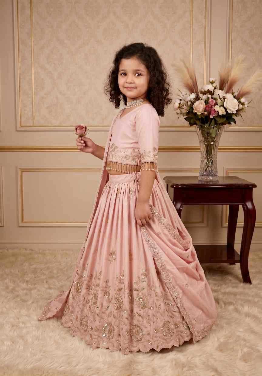 YNF Wholesale Chinon Silk Kids Lehenga  | Surat Manufacturer