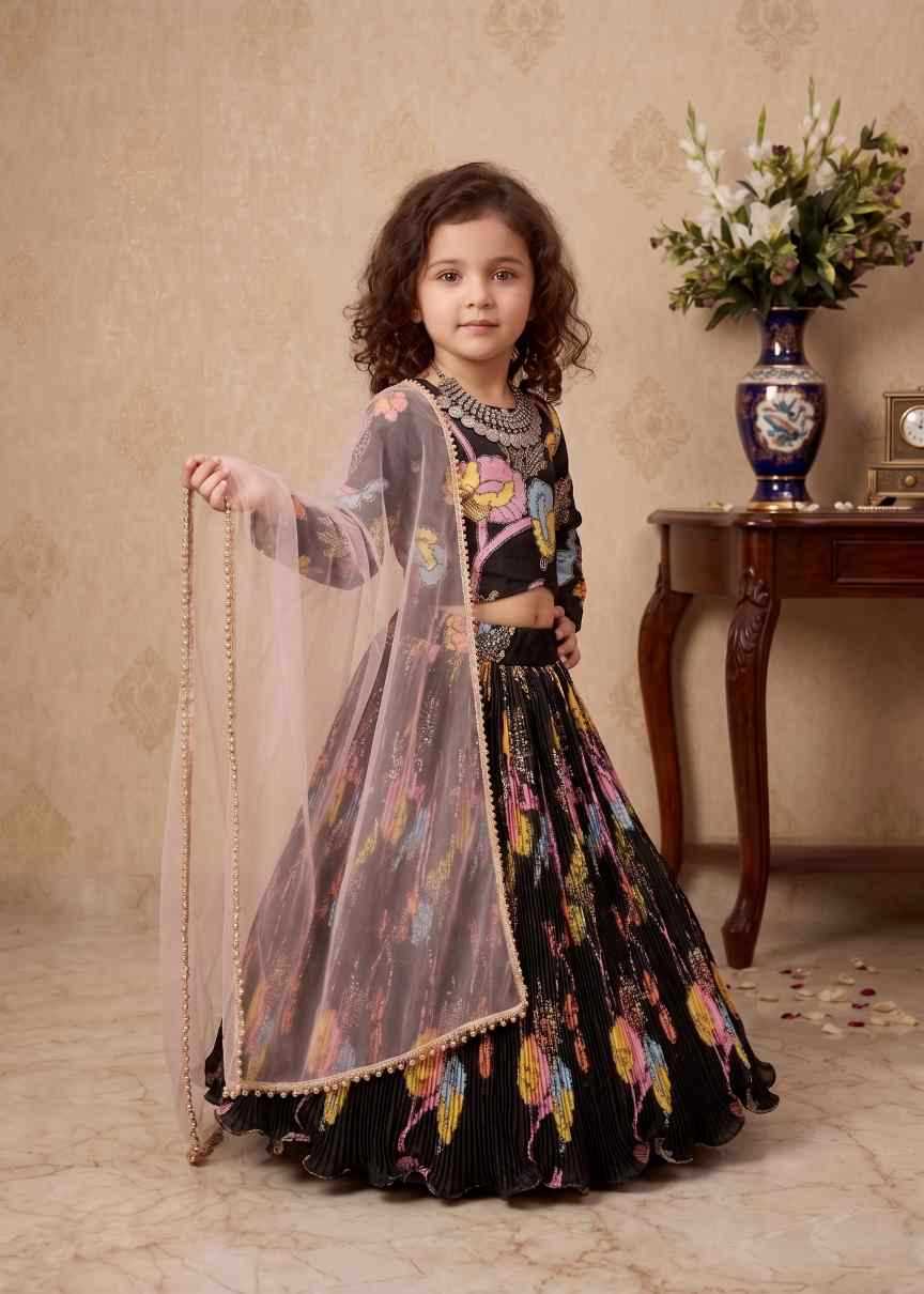 YNF Wholesale Chinon Silk Kids Lehenga  | Surat Manufacturer