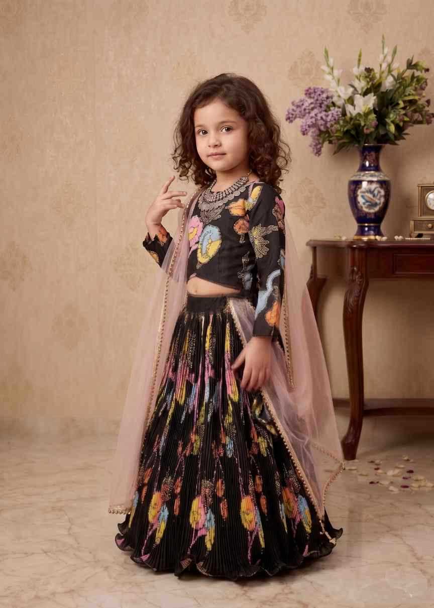 YNF Wholesale Chinon Silk Kids Lehenga  | Surat Manufacturer