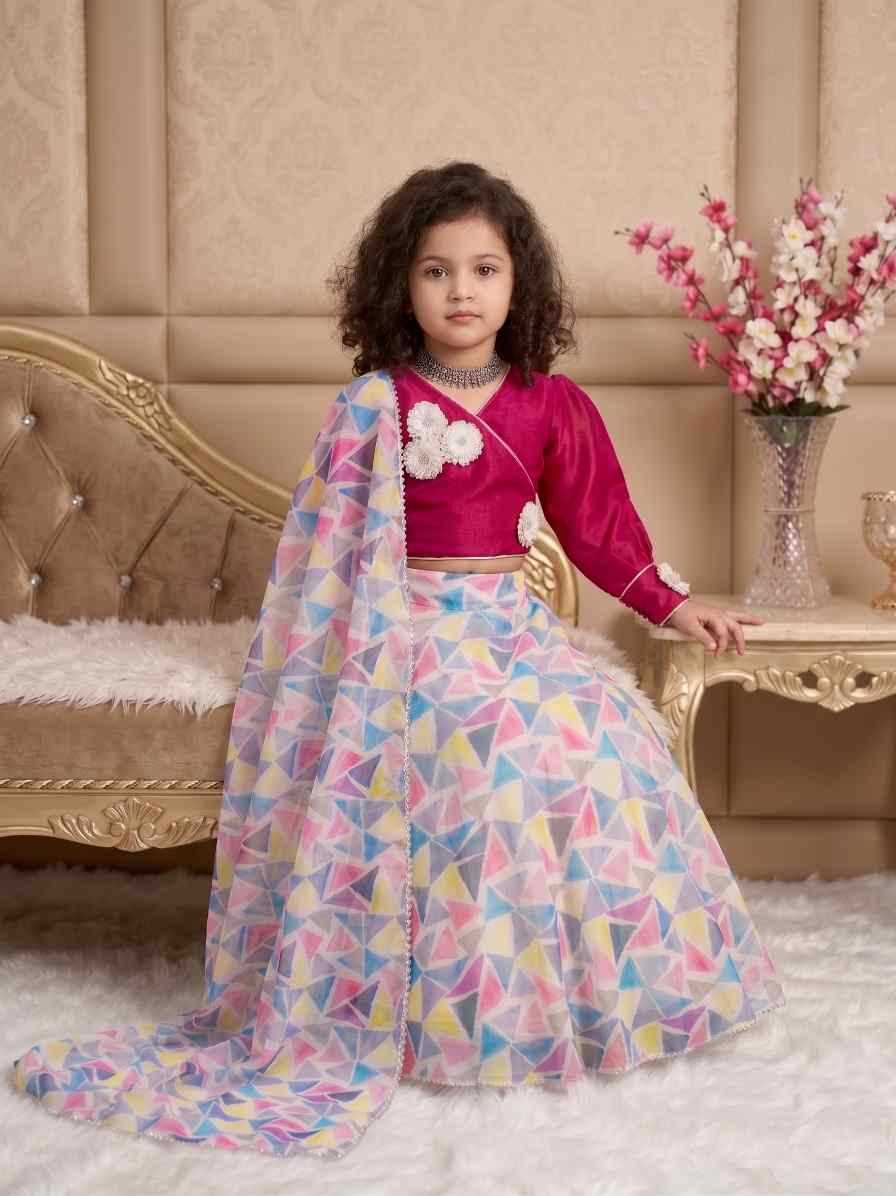 YNF Wholesale Chinon Silk Kids Lehenga  | Surat Manufacturer
