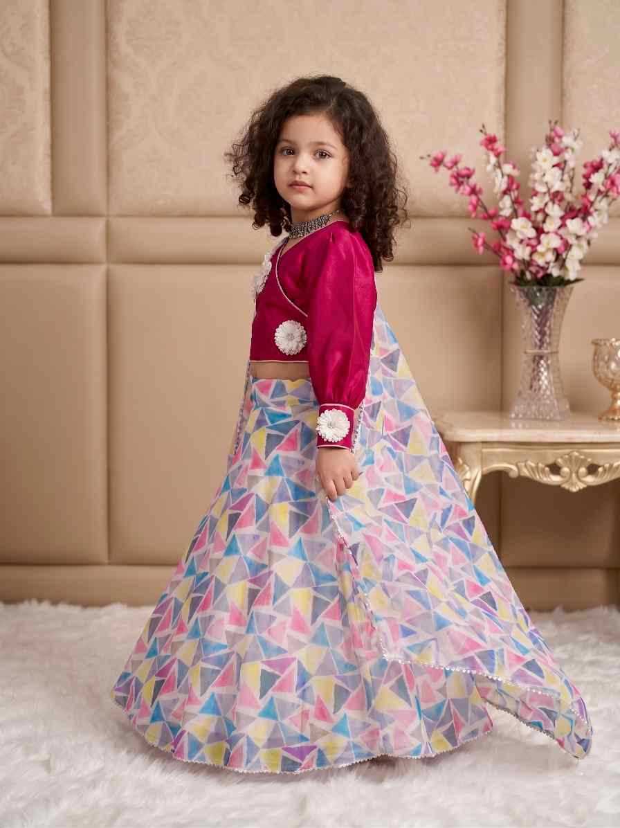YNF Wholesale Chinon Silk Kids Lehenga  | Surat Manufacturer