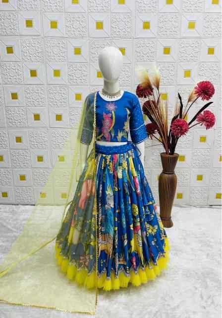 YNF Wholesale Chinon Silk Kids Lehenga  | Surat Manufacturer
