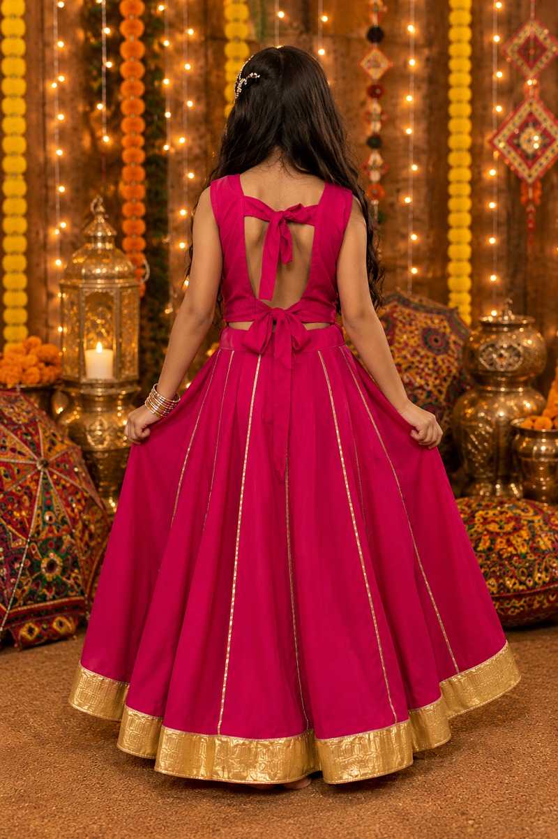 YNF Wholesale Premium Roman Silk Kids Lehenga RIN227 23 | Surat Manufacturer