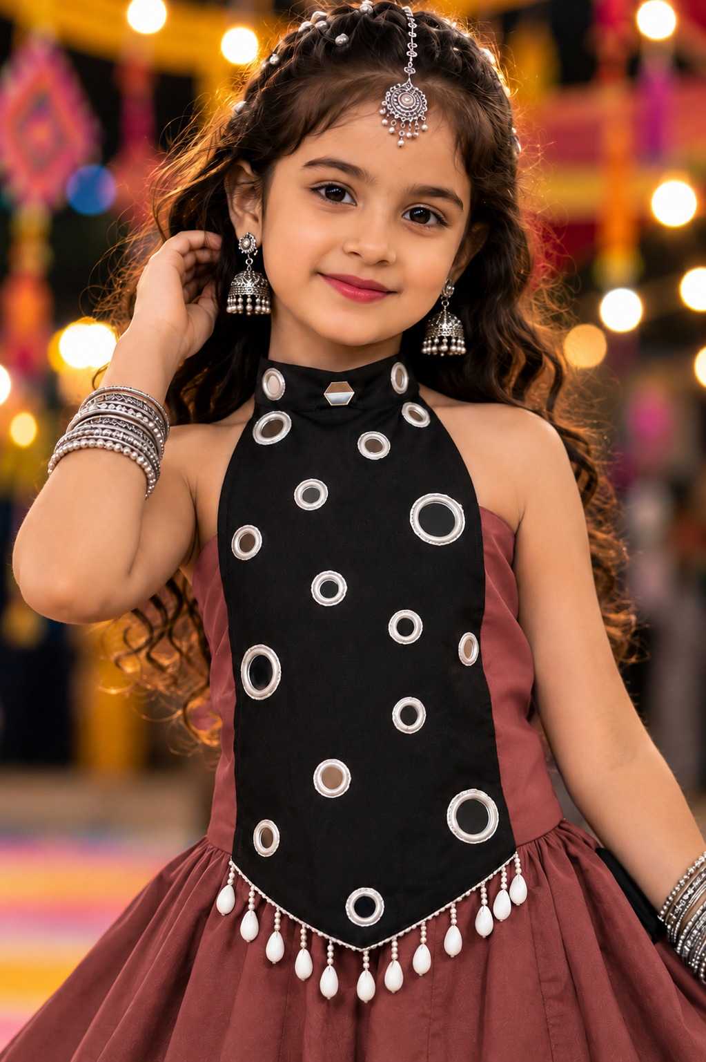 YNF Wholesale Premium Roman Silk Kids Lehenga  | Surat Manufacturer