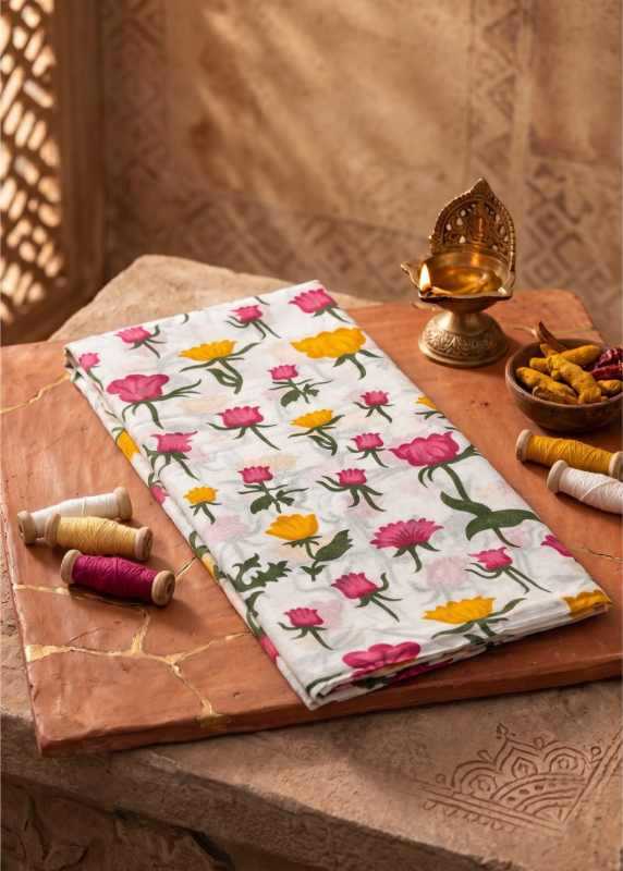 YNF Wholesale Pure Cotton Block Print Sarees RIN229 Sar | Surat Manufacturer