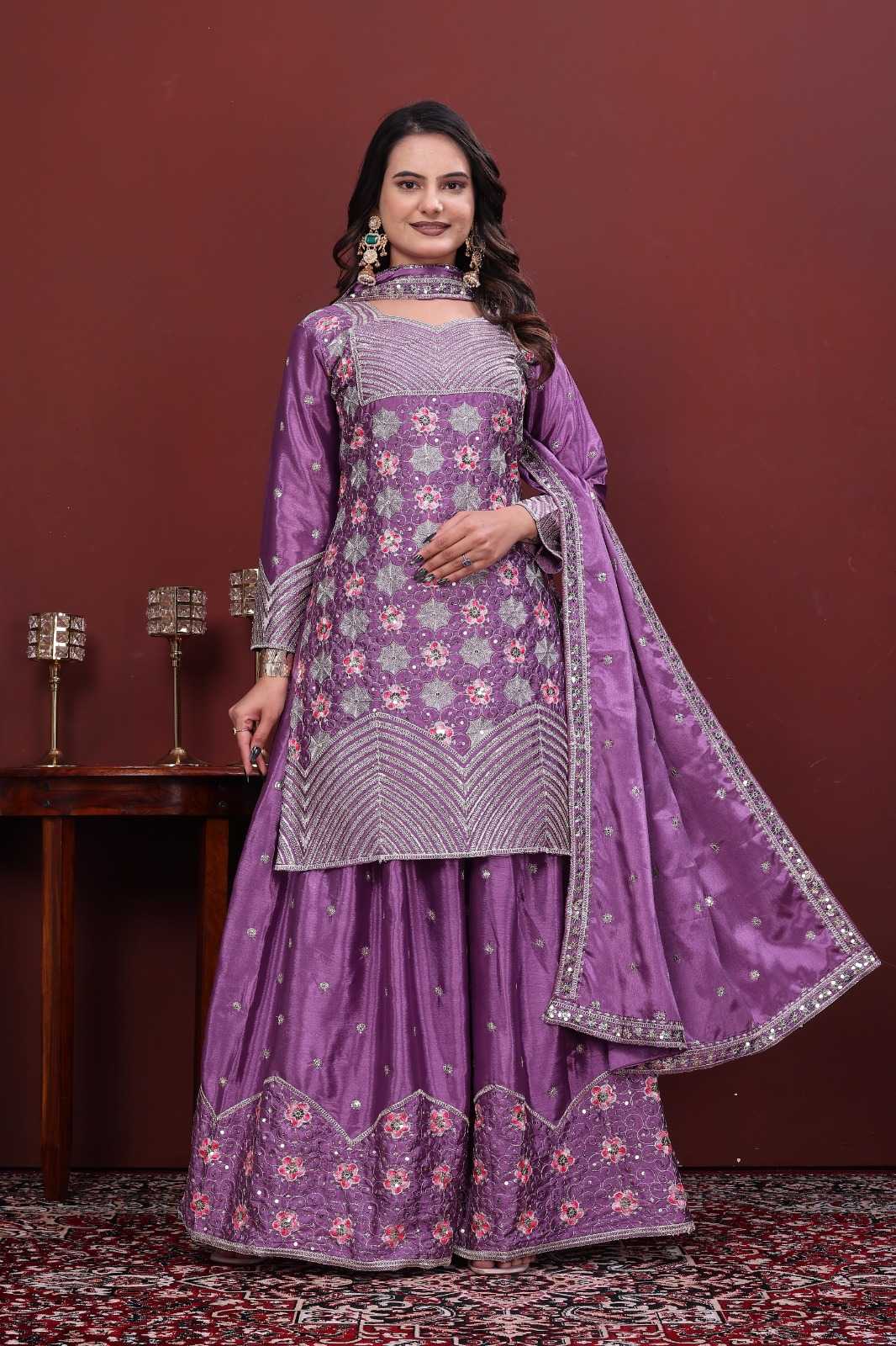 YNF Wholesale Chinon Ladies Suits  | Surat Manufacturer