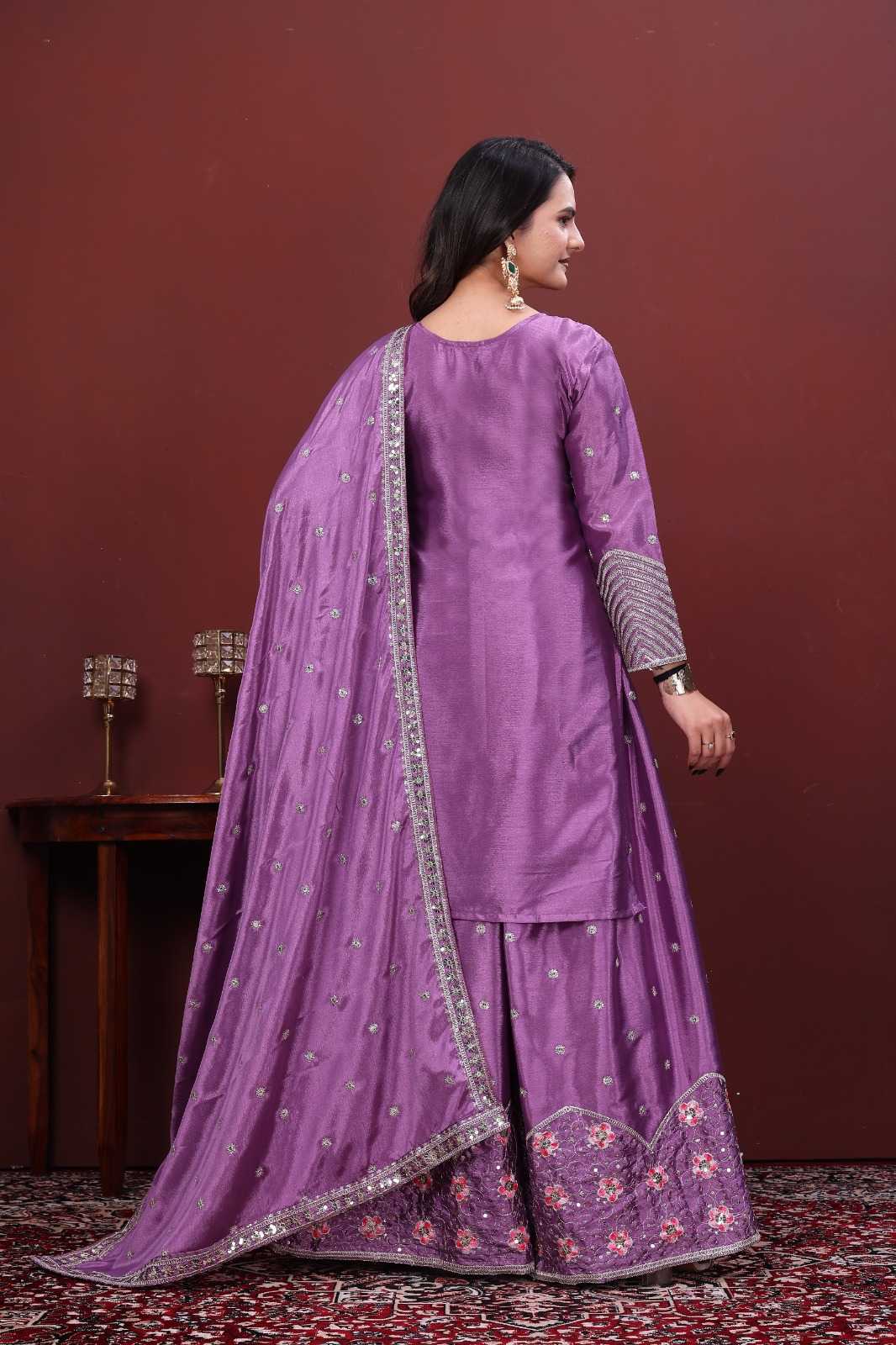 YNF Wholesale Chinon Ladies Suits  | Surat Manufacturer