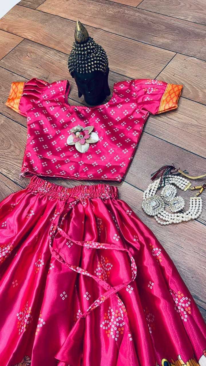 YNF Wholesale Satin Silk Kids Lehenga  | Surat Manufacturer