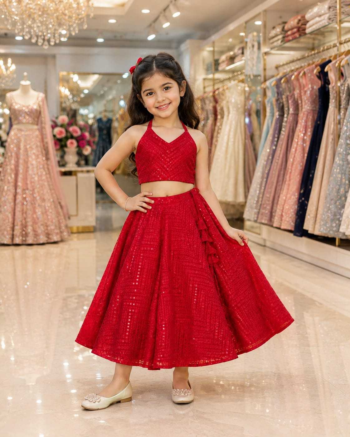YNF Wholesale Faux Georgette Kids Lehenga  | Surat Manufacturer