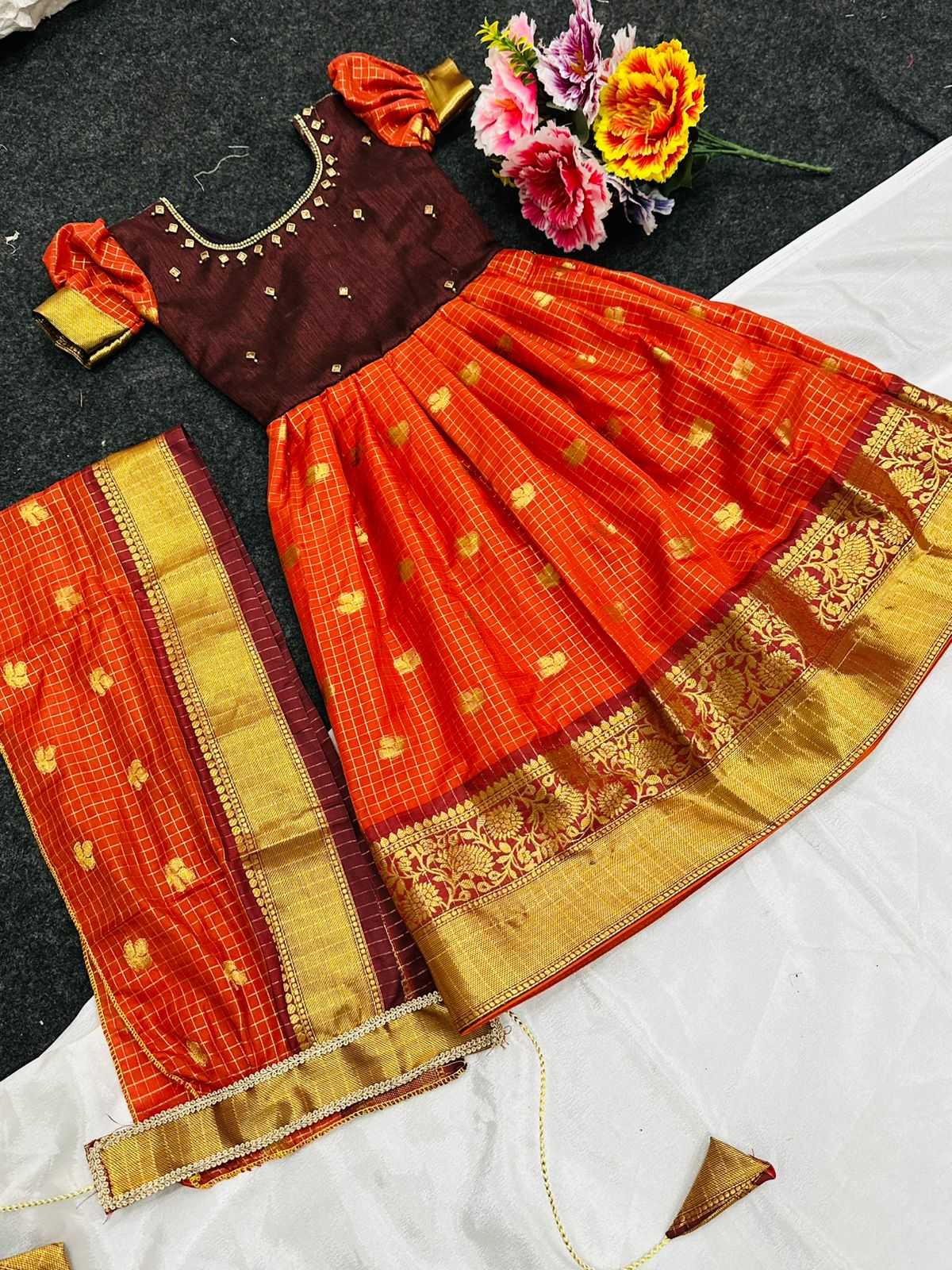 YNF Wholesale Crepe Silk Kids Frocks RIN235 Kavya | Surat Manufacturer