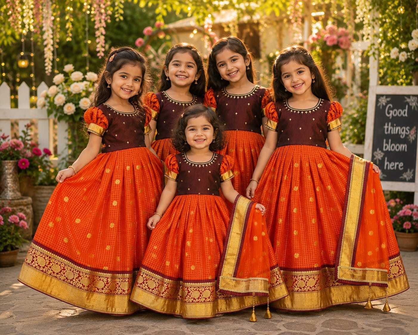 YNF Wholesale Crepe Silk Kids Frocks RIN235 Kavya | Surat Manufacturer