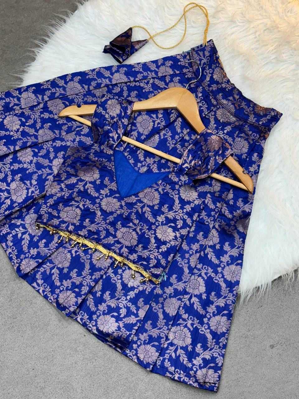 YNF Wholesale Banarasi Soft Silk Kids Lehenga RIN235 Mahika | Surat Manufacturer