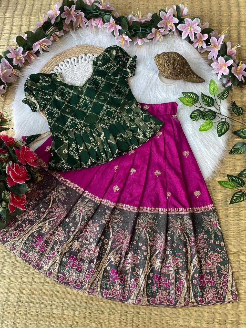 YNF Wholesale Dola Silk Kids Lehenga  | Surat Manufacturer