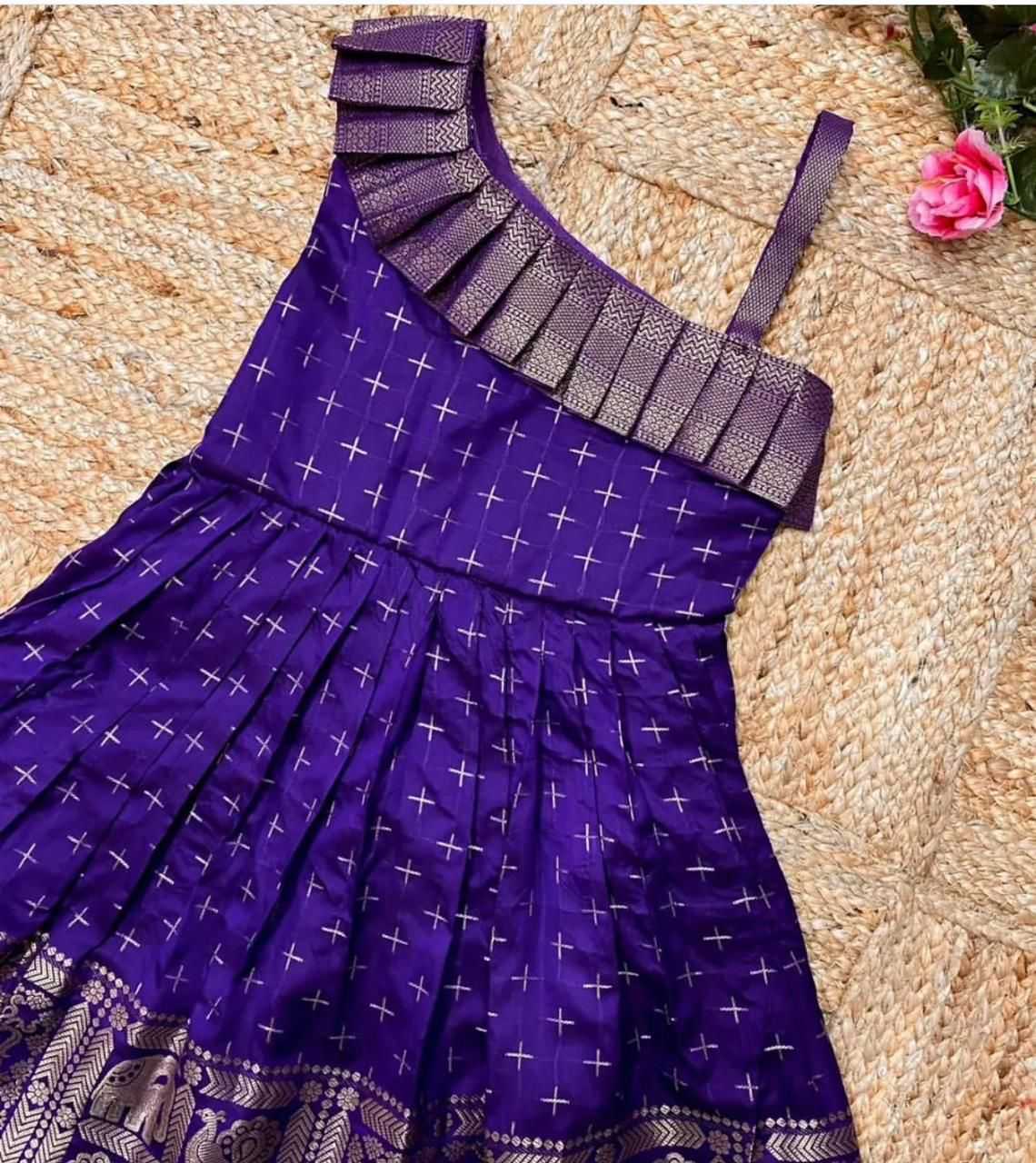YNF Wholesale Jacquard Kids Gown  | Surat Manufacturer