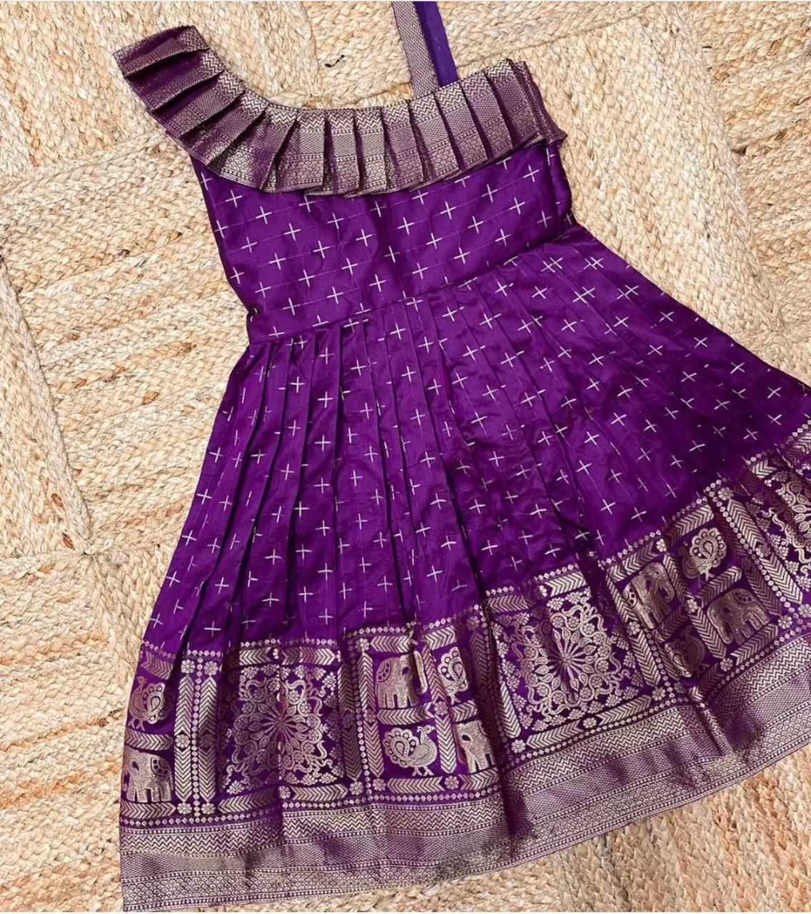 YNF Wholesale Jacquard Kids Gown  | Surat Manufacturer