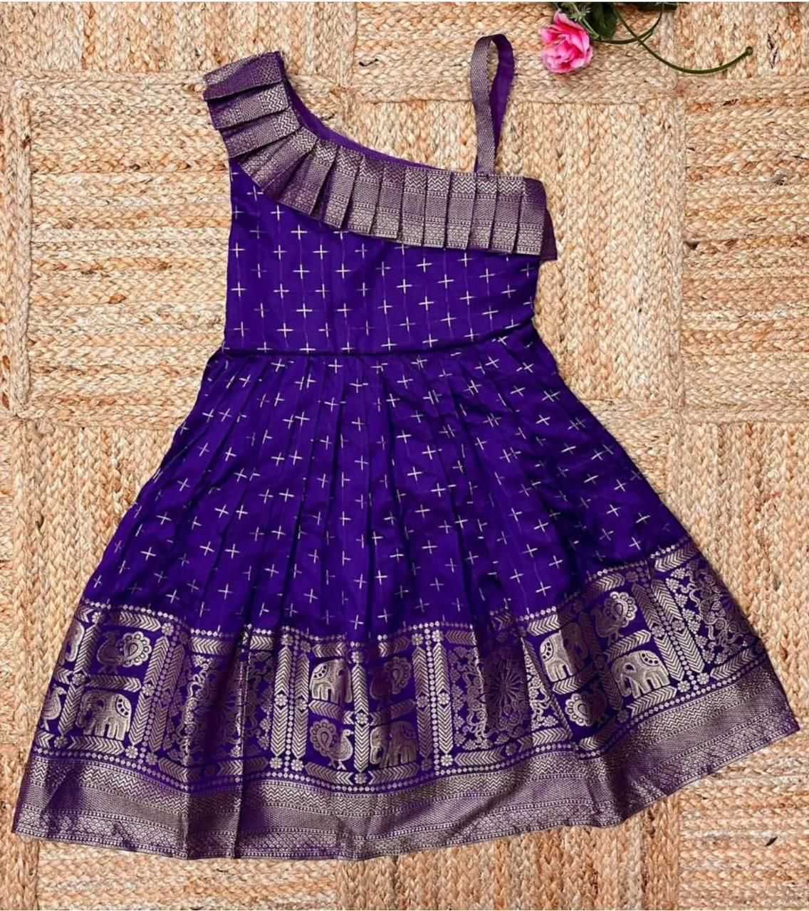 YNF Wholesale Jacquard Kids Gown  | Surat Manufacturer