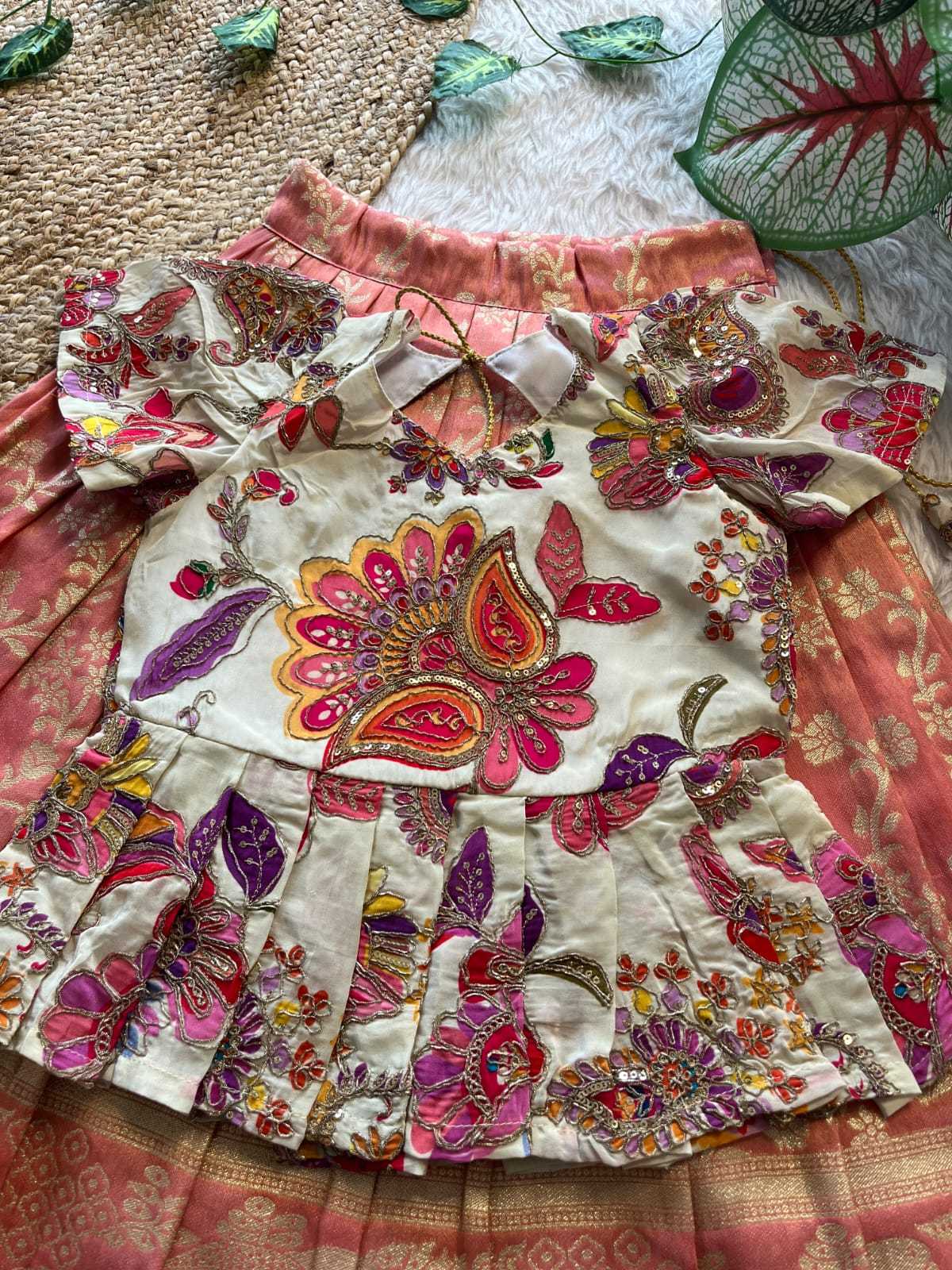 YNF Wholesale Tussar Silk Kids Designer Frock  | Surat Manufacturer