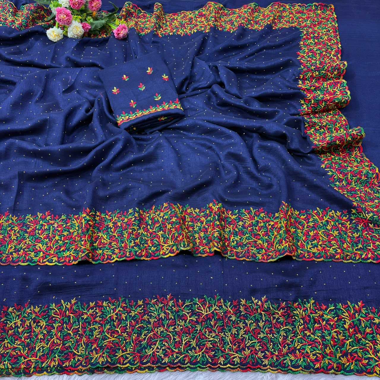 YNF Wholesale Soft Vichitra Party Wear Sarees | Surat Manufacturer