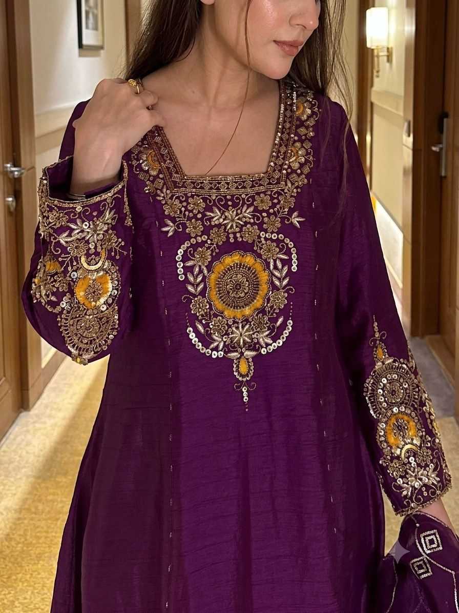 YNF Wholesale Vichitra Silk Embroidery Suits KESH104 6144 | Surat Manufacturer