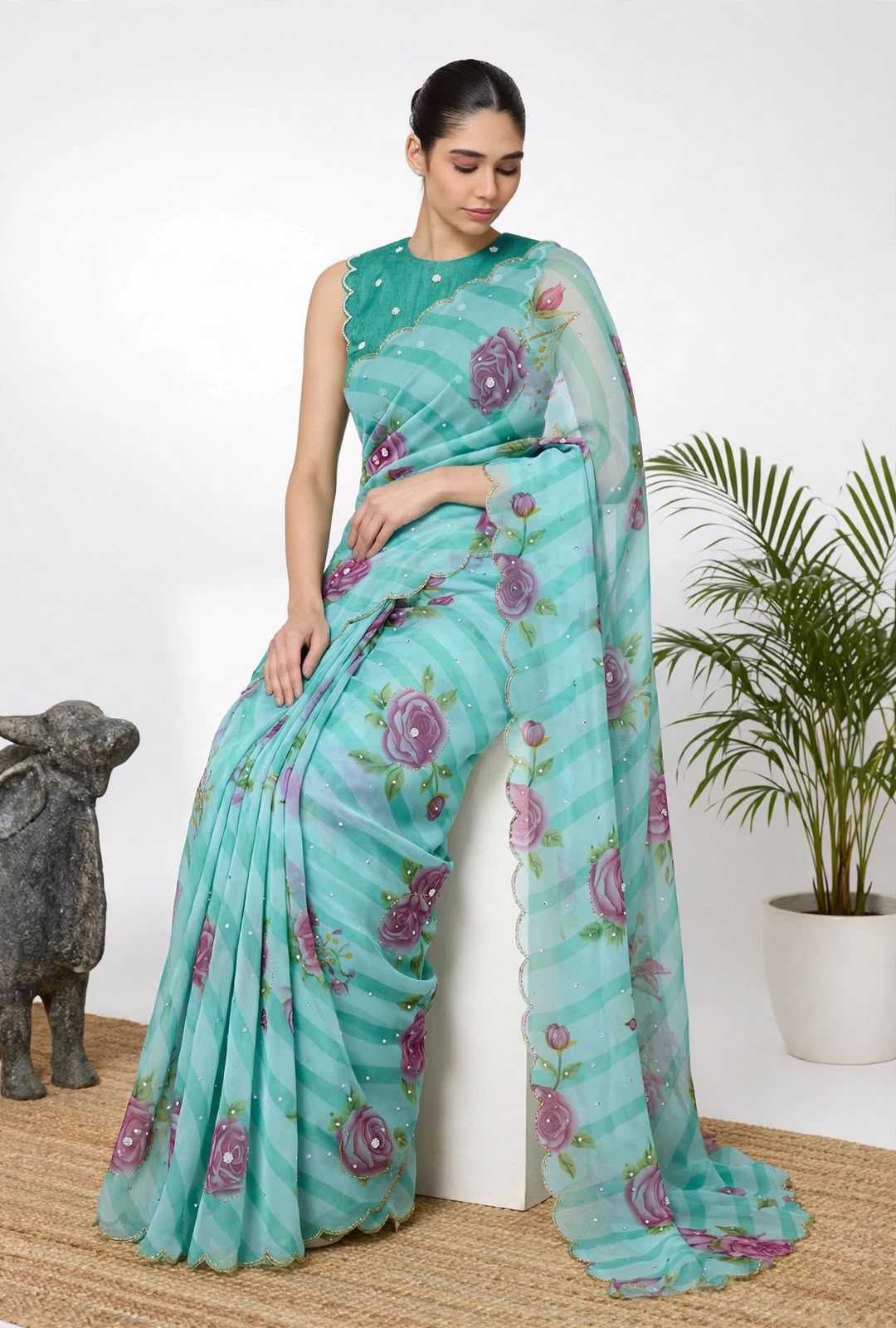 YNF Wholesale Georgette Printed Sarees KESH115 Vaidehika | Surat Manufacturer