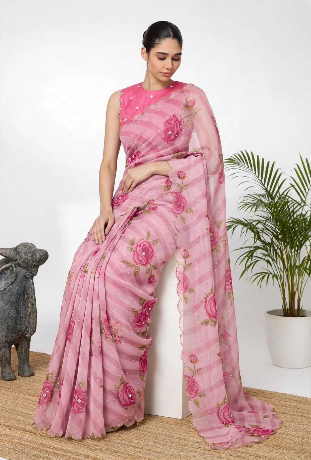 YNF Wholesale Georgette Printed Sarees KESH115 Vaidehika | Surat Manufacturer