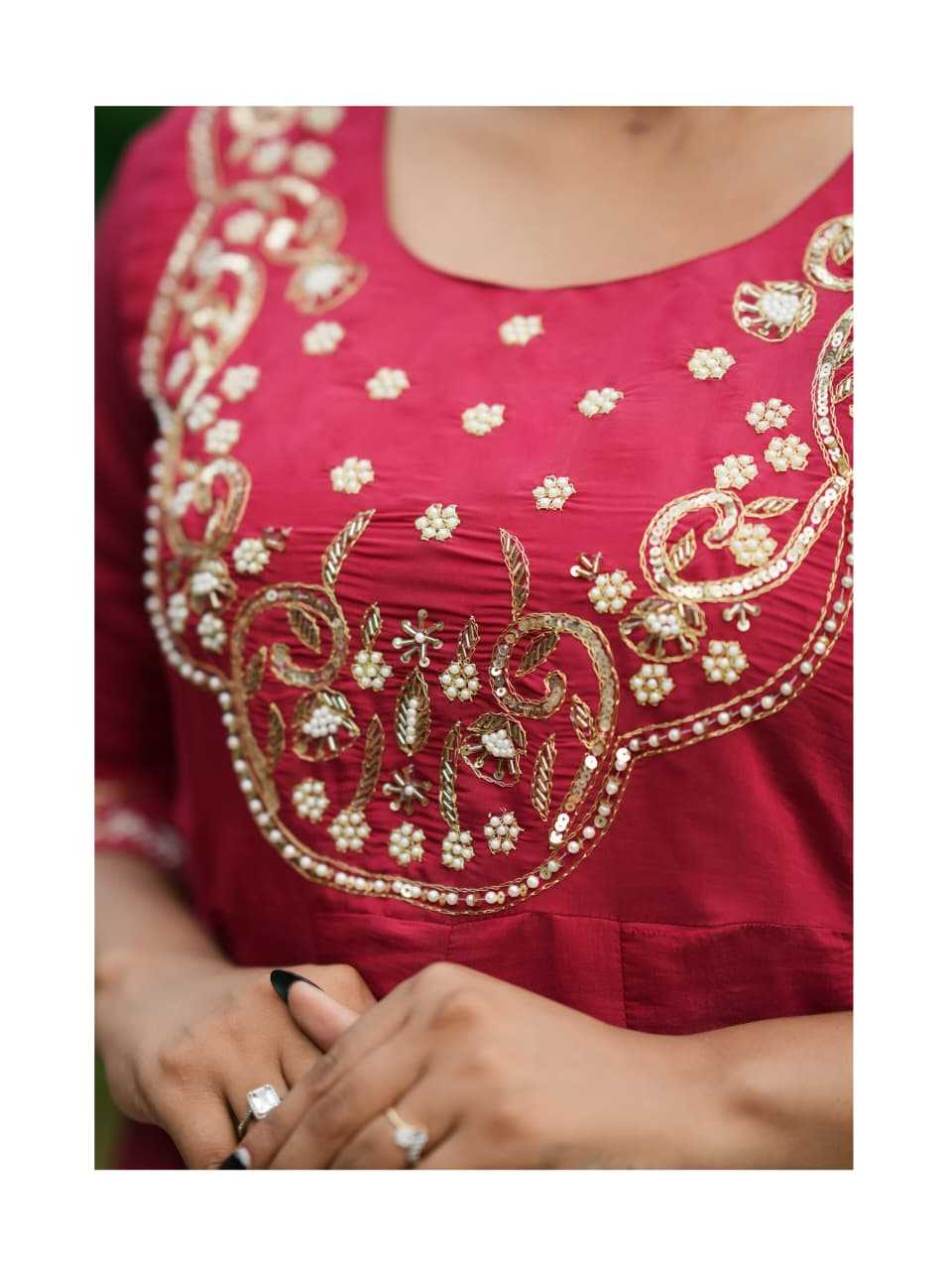 YNF Wholesale Chanderi Cotton Designer Kurtis KESH120 49 | Surat Manufacturer