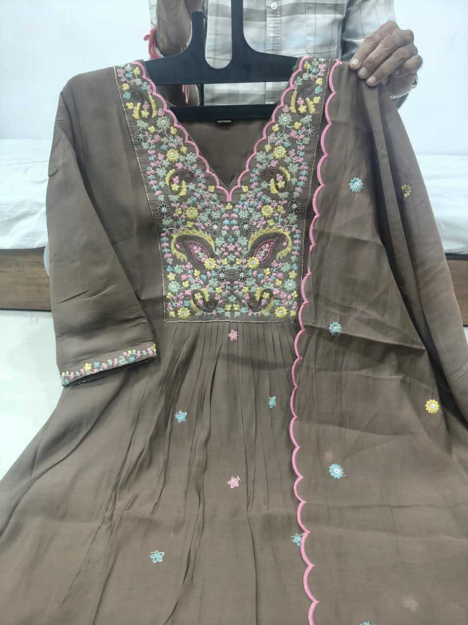 YNF Wholesale Chanderi Cotton Festive Kurtis KESH121 Work | Surat Manufacturer