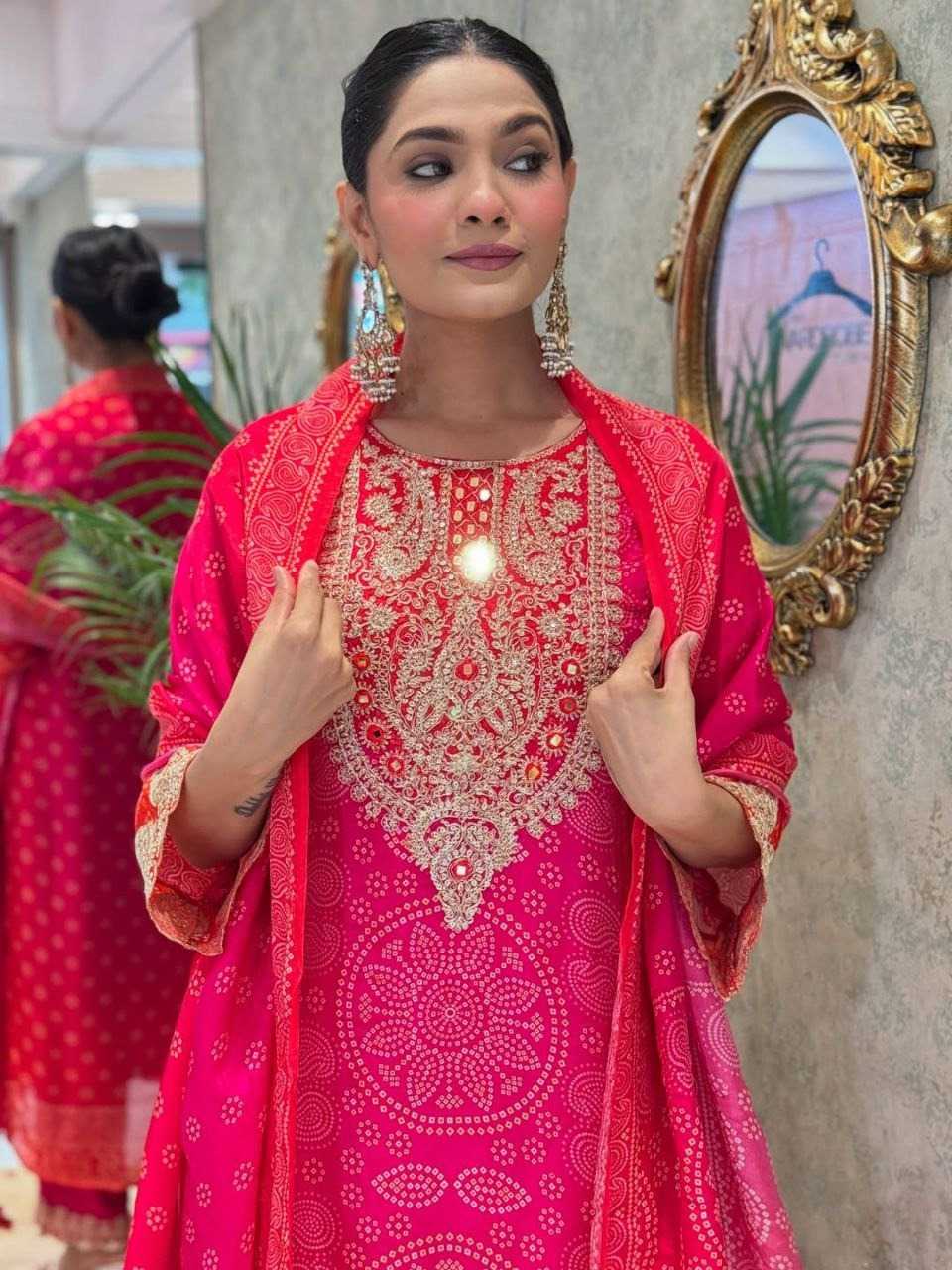 YNF Wholesale Chinon Silk Printed Suits KESH129 038 | Surat Manufacturer