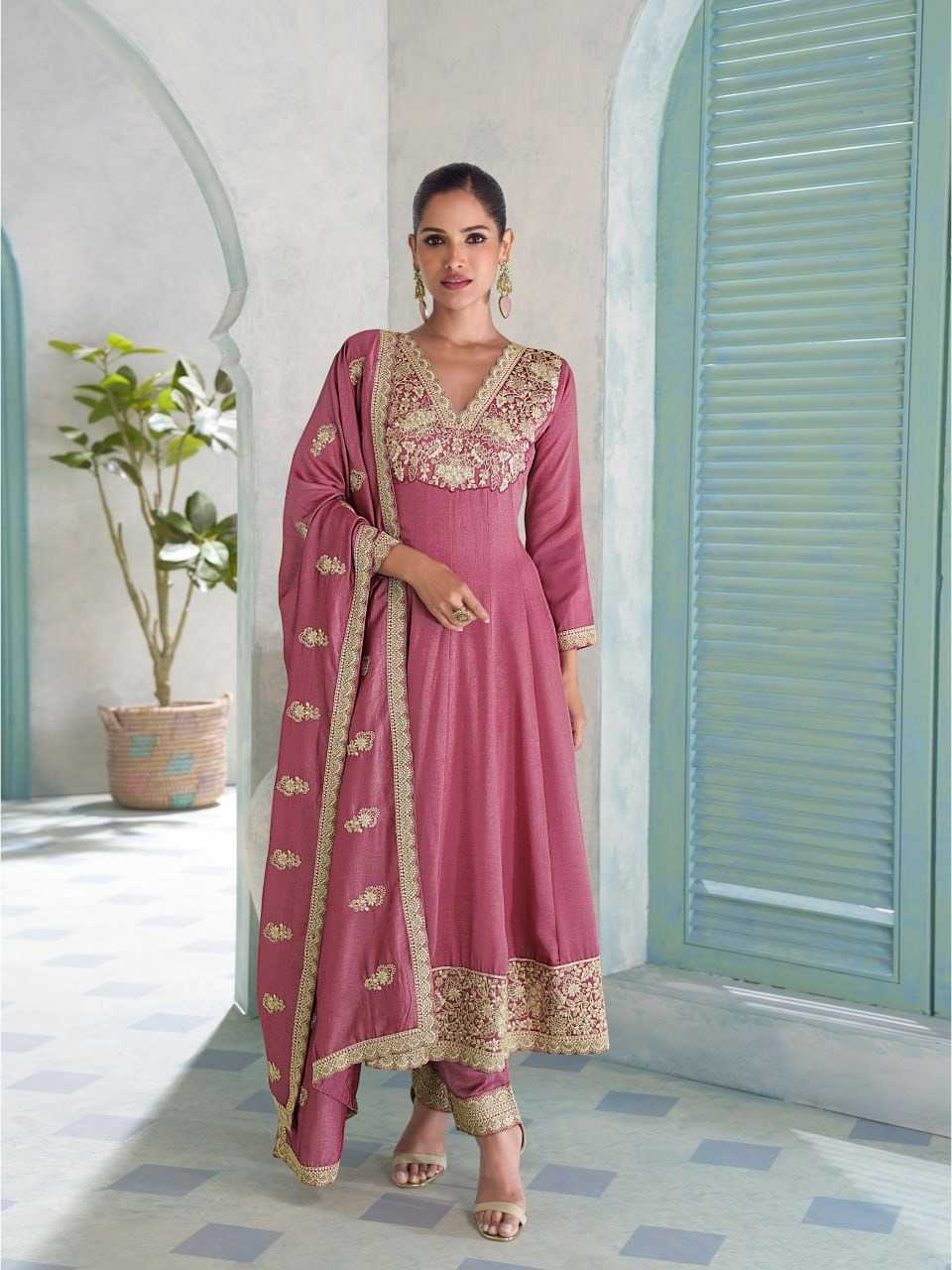 YNF Wholesale Premium Silk Embroidery Suits KESH129 10446A | Surat Manufacturer