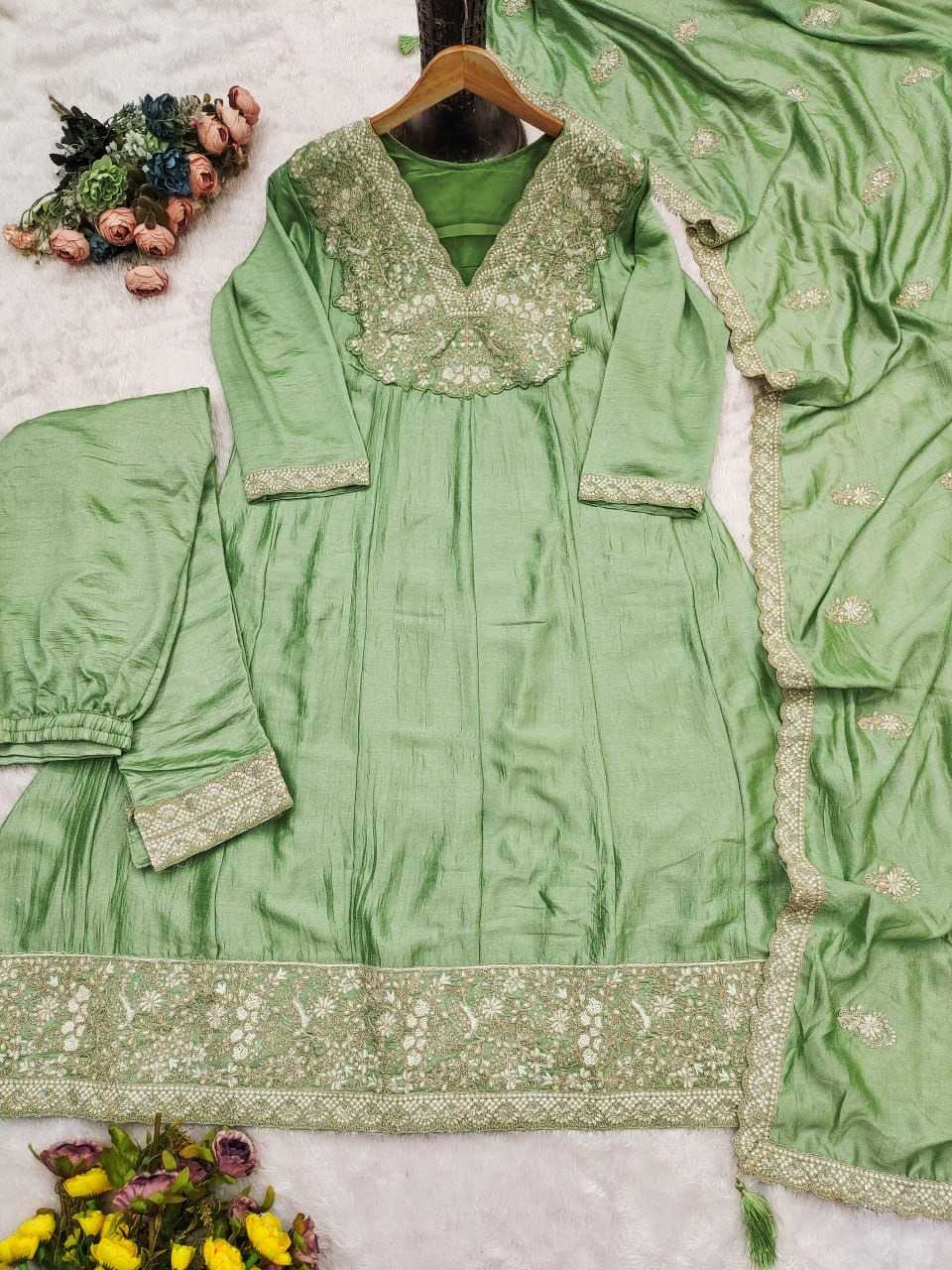 YNF Wholesale Premium Silk Embroidery Suits KESH129 10446A | Surat Manufacturer