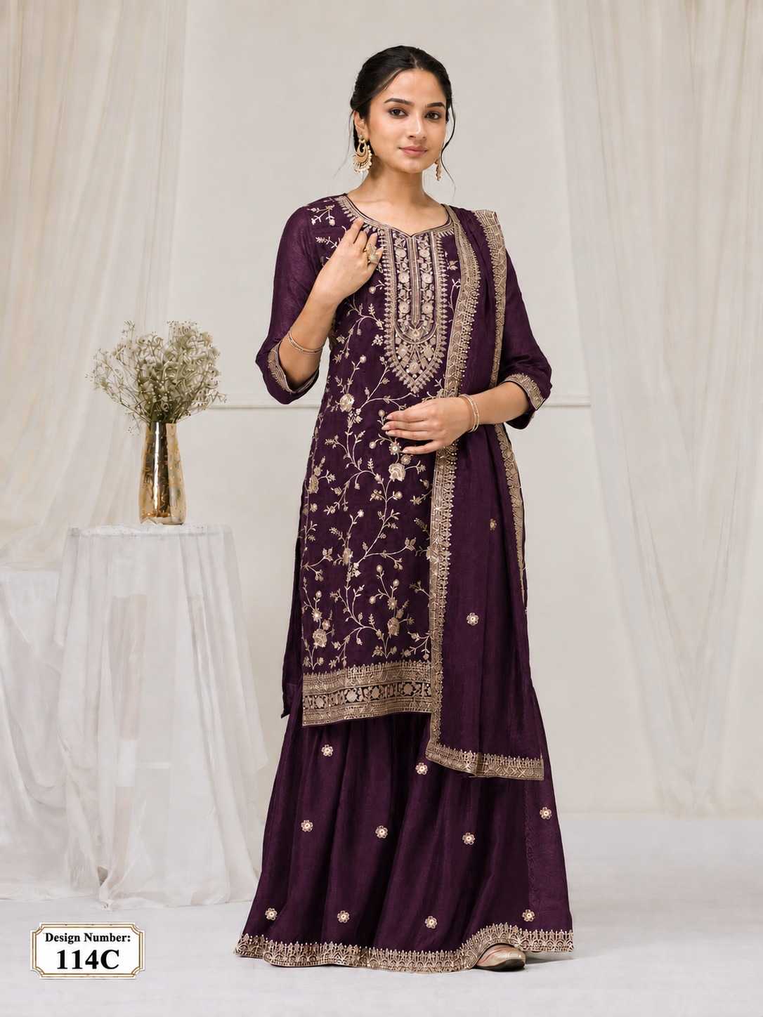 YNF Wholesale Faux Blooming Embroidery Suits KESH129 114 | Surat Manufacturer