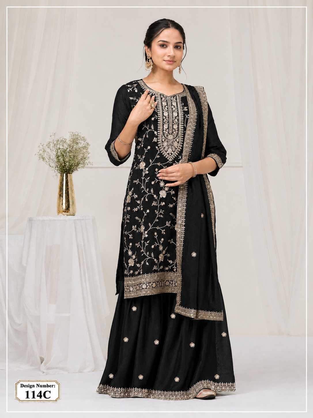 YNF Wholesale Faux Blooming Embroidery Suits KESH129 114 | Surat Manufacturer