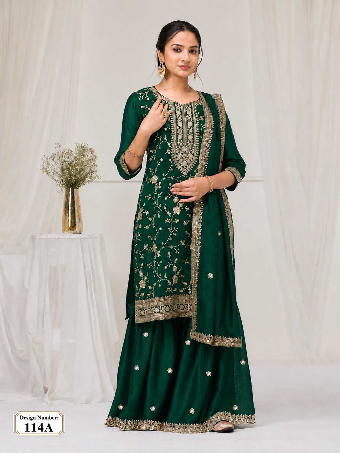 YNF Wholesale Faux Blooming Embroidery Suits KESH129 114 | Surat Manufacturer