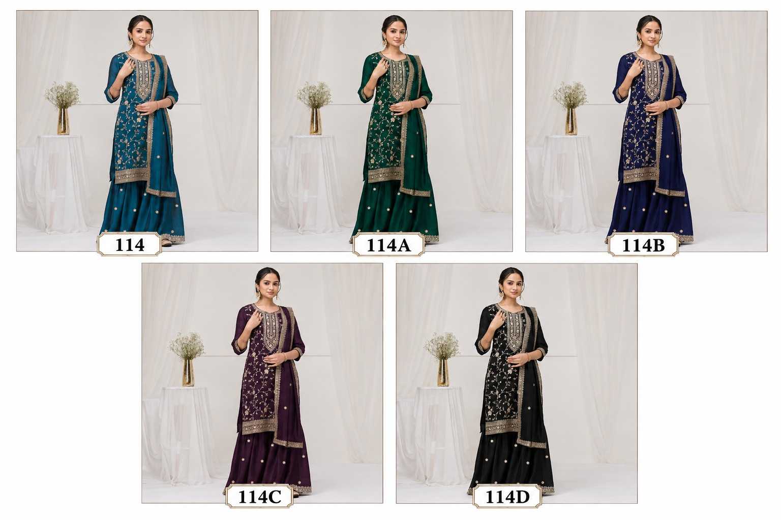 YNF Wholesale Faux Blooming Embroidery Suits KESH129 114 | Surat Manufacturer