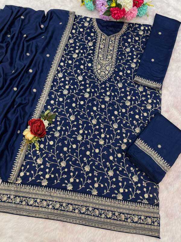 YNF Wholesale Faux Blooming Embroidery Suits KESH129 114 | Surat Manufacturer