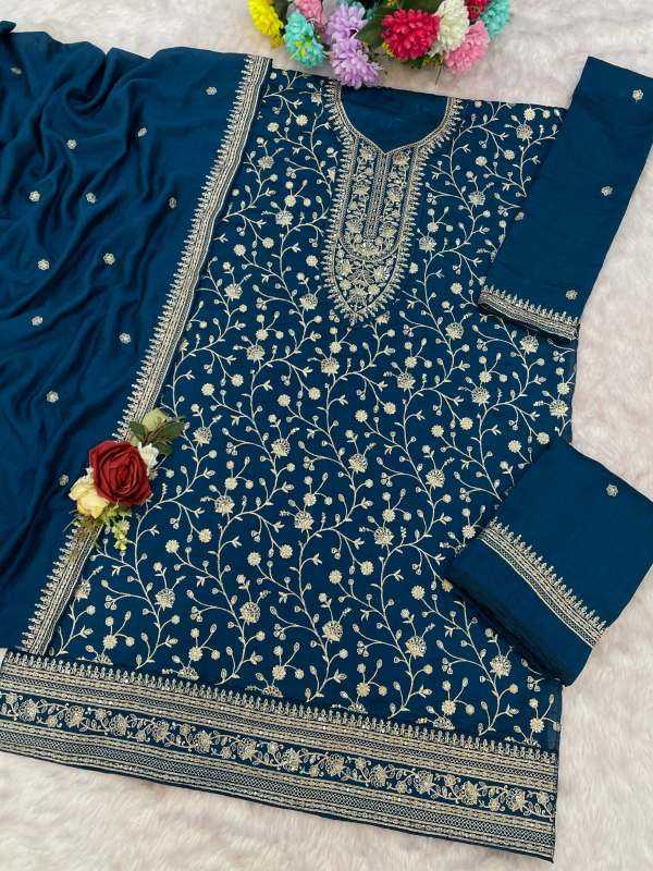 YNF Wholesale Faux Blooming Embroidery Suits KESH129 114 | Surat Manufacturer