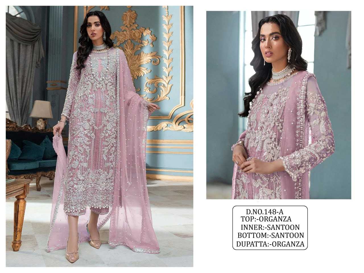YNF Wholesale Organza Embroidery Suits KESH129 148 | Surat Manufacturer