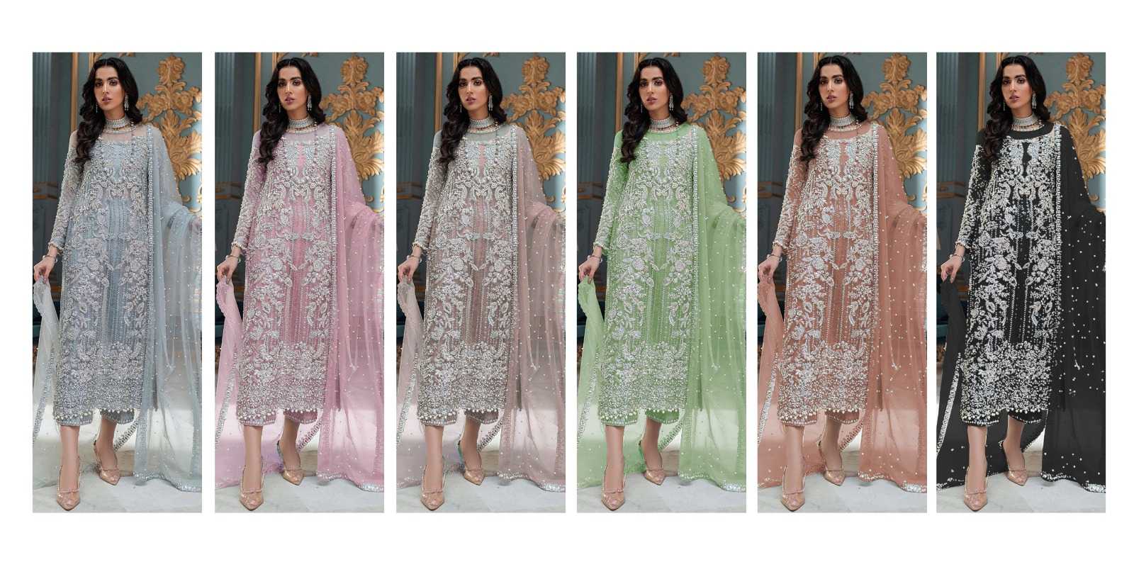YNF Wholesale Organza Embroidery Suits KESH129 148 | Surat Manufacturer