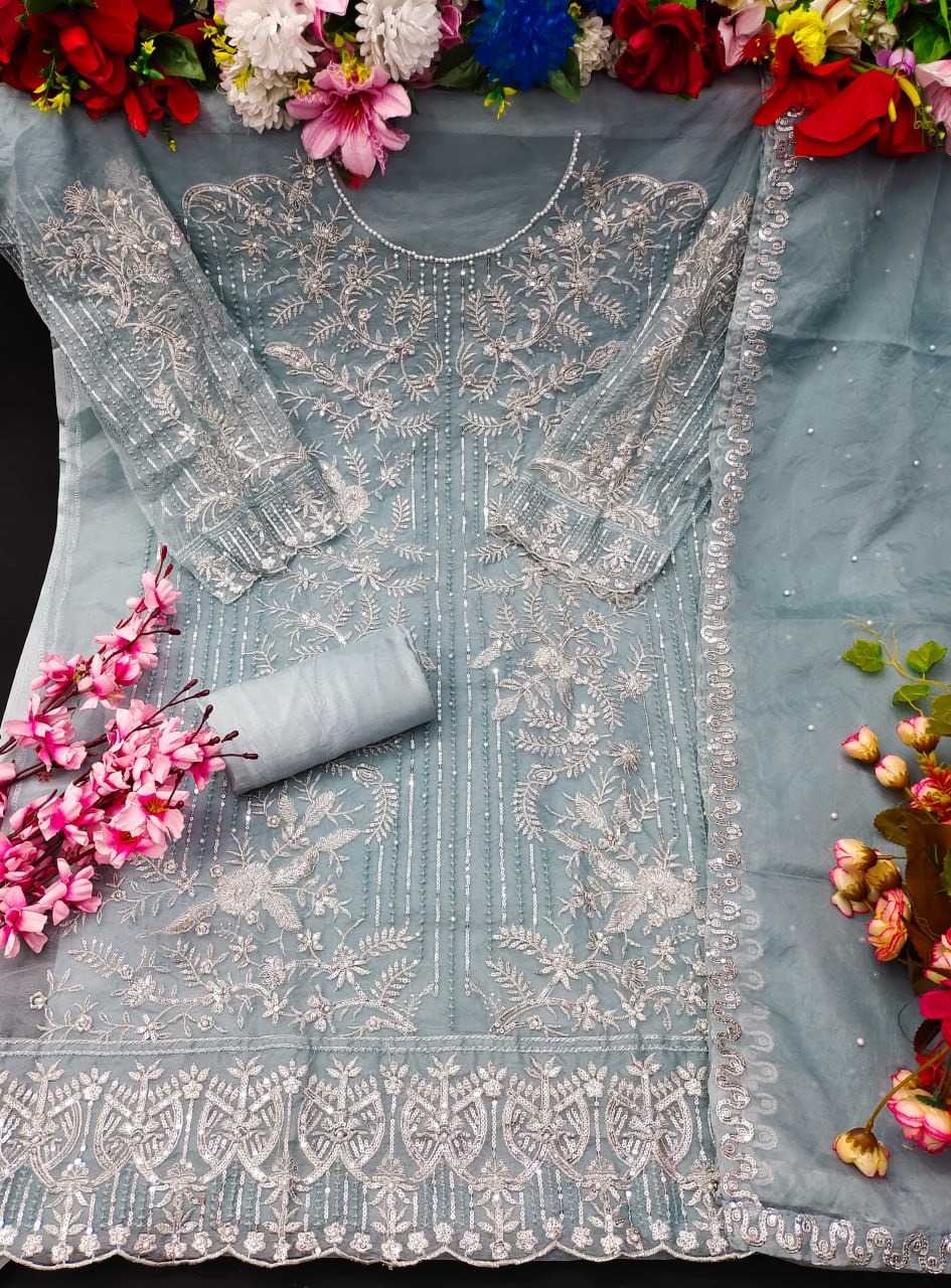 YNF Wholesale Organza Embroidery Suits KESH129 148 | Surat Manufacturer