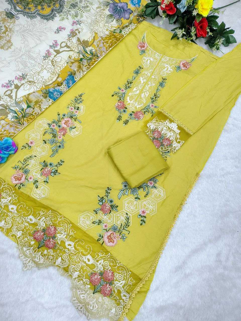 YNF Wholesale Cotton Embroidery Suits KESH129 191 | Surat Manufacturer