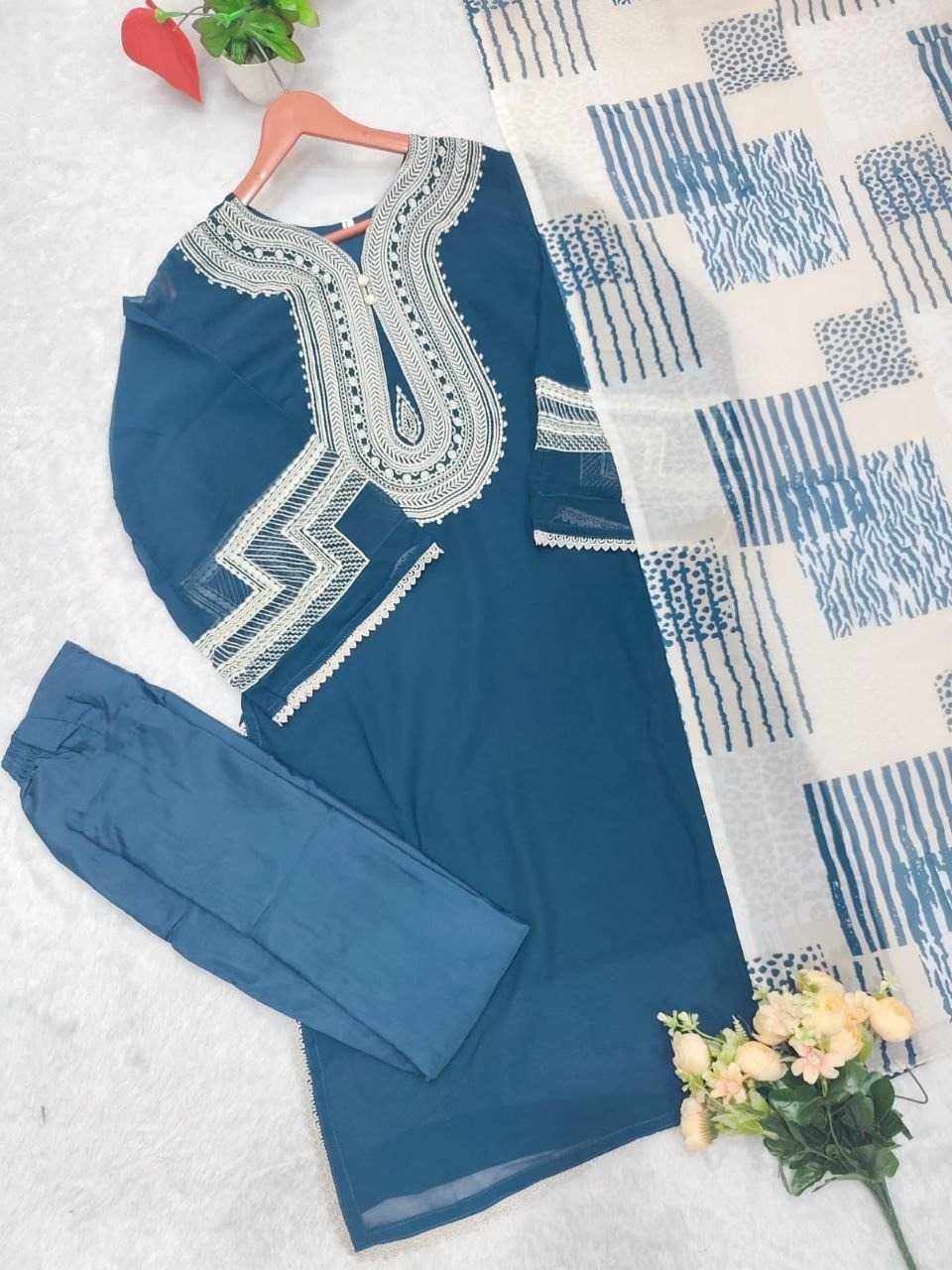 YNF Wholesale Faux Georgette Embroidery Suits KESH129 198 | Surat Manufacturer